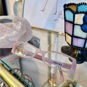Prada Light Pink Vintage Rectangular Glasses